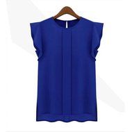 AIMTOPPY Fashion Womens Loose Casual Chiffon Short Sleeve Blouse Shirt Tops (M, Green) N9
