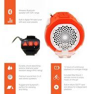 Jarv Waterproof Bluetooth Bike Speaker with FM Radio. Bike Mount / Motorcycle Mount and Remote Control Included... N4