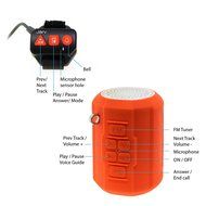 Jarv Waterproof Bluetooth Bike Speaker with FM Radio. Bike Mount / Motorcycle Mount and Remote Control Included... N5