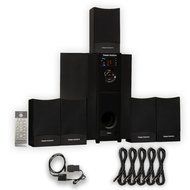 Theater Solutions TS511 Home Theater 5.1 Speaker System with Optical Input and 5 Extension Cables