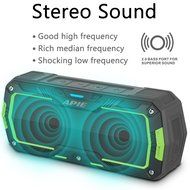 APIE Portable Bluetooth Speakers Outdoor Wireless Speakers (Dual 10W Drivers, IP65 Waterproof / Dustproof, Enhanced... N3