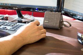 Sharkk Watson Bluetooth Speaker Denim Wireless Speaker with The Latest Bluetooth 4.2 Technology and Built in Mic N6
