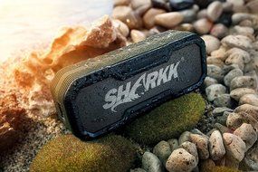 Sharkk COMMANDO Waterproof Bluetooth Speaker IP65 Outdoor Wireless Bluetooth Speakers with 24 Hour+ Battery Life