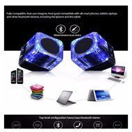 Wireless Bluetooth Speakers Set of 2 Multi functional Crystal Case Multifunctional Wireless Bluetooth Speaker... N2