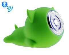 DR 929 Waterproof Wireless Mini Bluetooth Speaker &ndash; Green Pig Shape Hands Free Calling, Rechargeable Battery for...