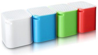 Soniq USA SBT20WHT MegaQube Mini Portable Key Chain Bluetooth Speaker (White)
