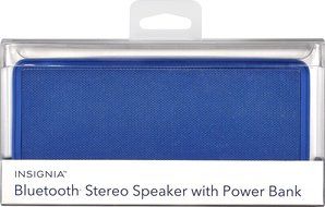 Insignia - Portable Bluetooth Stereo Speaker - Dark Blue