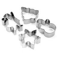 4 Sheet Christmas Stainless Steel Cookie Cutter Set Mold Biscuit Cake Decorating Tools