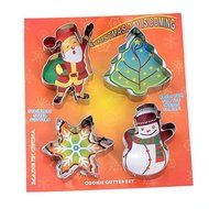 4 Sheet Christmas Stainless Steel Cookie Cutter Set Mold Biscuit Cake Decorating Tools N2