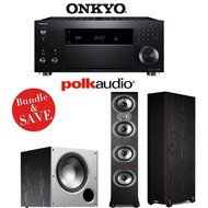 Onkyo TX-RZ800 7.2-Channel Dolby Atmos Ready Network A/V Receiver + Polk Audio TSi 500 + Polk Audio PSW108 - 2.1...
