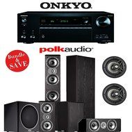 Polk Audio TSi 400 5.1.2 Home Theater System with Onkyo TX-NR757 7.2-Ch Network A/V Receiver