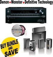 Onkyo TX-NR545 7.2-Channel Network A/V Receiver + Definitive Technology Pro Cinema 800 System Black Bundle