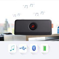 EasySMX Bluetooth 4.0 Portable Wireless Speaker with Leather Strap and 1 Passive Bass Radiator 2 x 2200 mAh Battery... N14