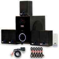 Acoustic Audio AA5817 800 Watt Home Theater 5.1 Powered Sub and Multi Speaker System with Bluetooth and 5 Extension...