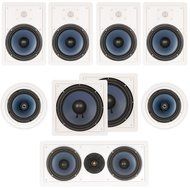 Blue Octave In Wall and In Ceiling 7.2 Home Theater 8" Speaker Set New 2620 Watts LHT827