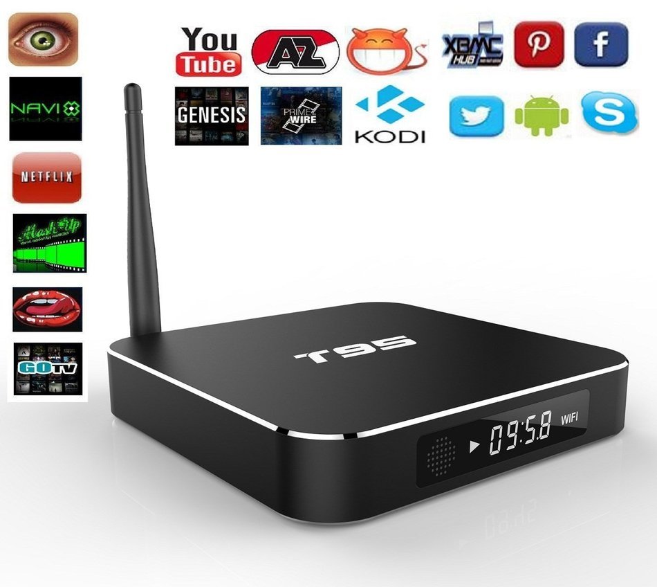 2016 Smart TV Box T95 Android 5.1 Amlogic S905 Quad Core KODI 16.0 Pre-installed 2.4G/5G Dual Wifi Bluetooth 4.0...