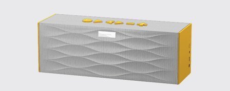 Jawbone BIG JAMBOX Wireless Bluetooth Speaker - Retail Packaging (White Wave / Yellow Caps)