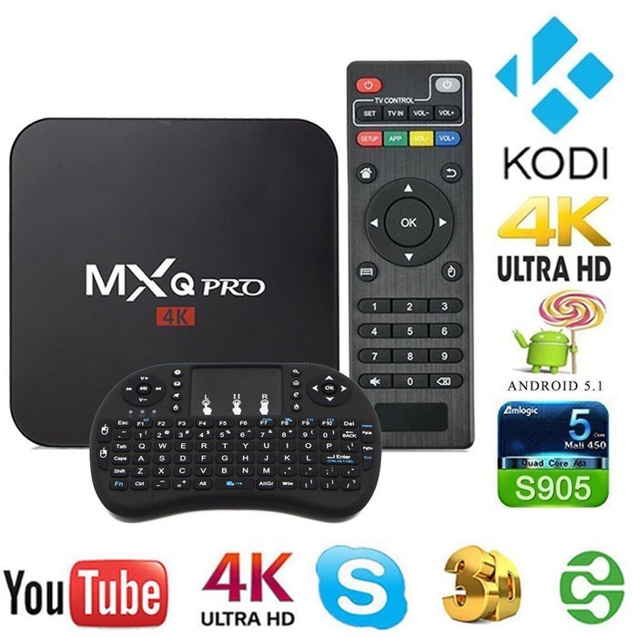 World Innovations PRO 4K TV BOX S905 Smart TV BOX Android 5.1-Quad Core KODI 16.1 LOADED w/Add ons