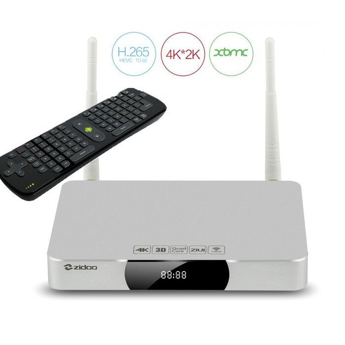 Zidoo X9 Android TV Box Quad-Core 2GB/8GB 4K*2K 1080P 2.4G/5G Dual Band Wifi Bluetooth KODI/XBMC/Miracast/DLNA...