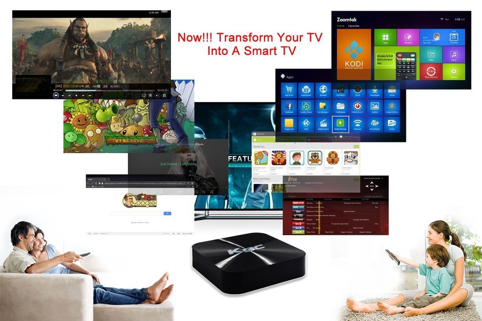 Andriod 5.1 TV BOX Zoomtak K9C Amlogic S905 Chipset 1GB RAM/8GB ROM HDMI 2.0 Kodi 16.1 Fully Loaded 2.4G WIFI... N2