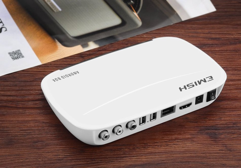 EMISH X700 Android TV Box - 1080P, Rock Chip 3128 Quad Core CPU, 3D Support, Kodi, Wi-Fi, DLNA, Android 4.4 N3