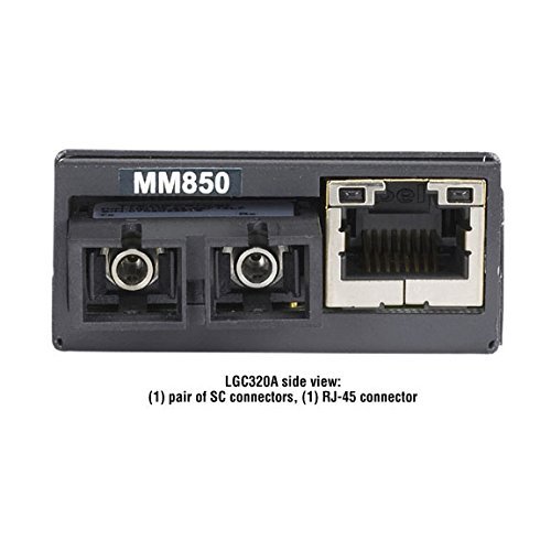 Black Box Industrial MultiPower Miniature Media Converter, 10-/100-/1000-Mbps Copper to 1000-Mbps Fiber Duplex... N2