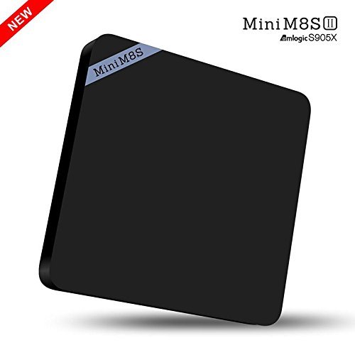 Mini M8S II Amlogic S905X Quad Core 1GB DDR3 RAM 8GB eMMC ROM 4K 64Bit Android 6.0 2.4GHz WiFi VP9 Android TV...