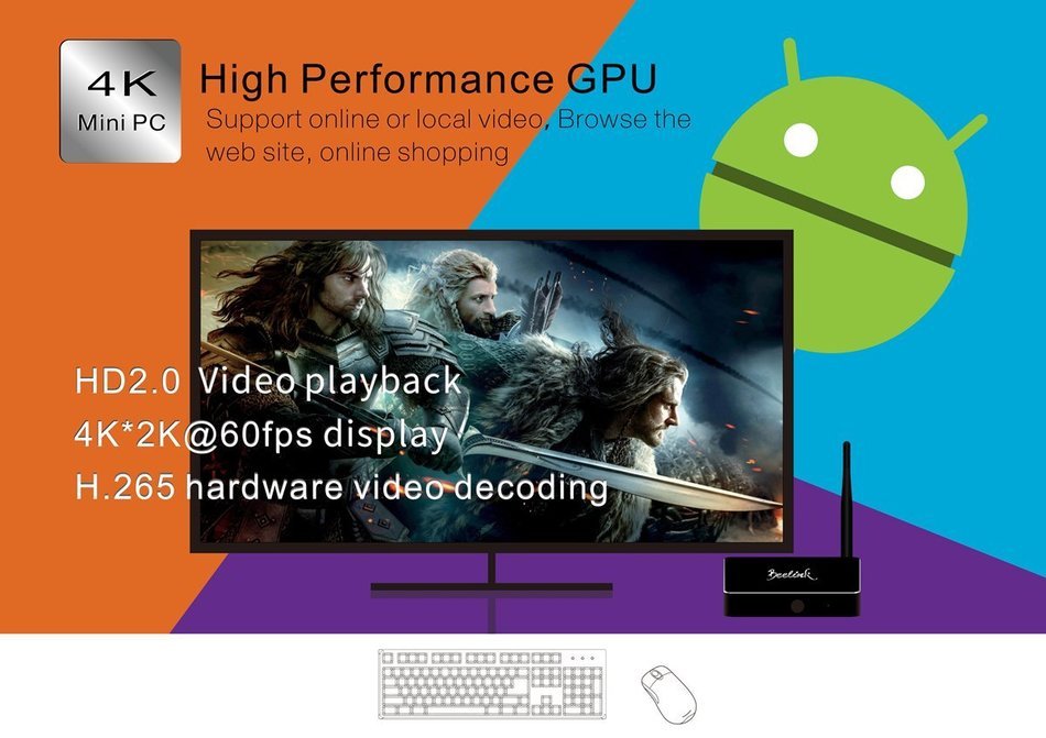Toox Beelink R68 TV Box Rockchip RK3368 Octa-core 64bits 2gb/16gb Android 5.1 Lollipop Wifi Bluetooth Gigabit... N6