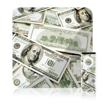 Benjamins Hundred Dollar Bills Design Decal Skin Sticker for Apple TV 1st Gen (released 2008) (Matte Satin)