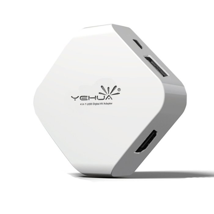 Yehua HDMI/VGA wired mirroring and streaming converter supports Android, iOS, Windows and Mac devices
