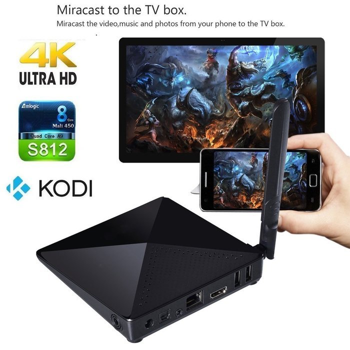 REDGO W9 TV Box Quad Core Amlogic S812 4K Fully loaded Add-ons with KODI 3D Blu-ray 4K Stream Media Player Cloud... N4