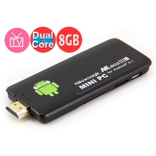 Rikomagic MK802 IIIS 8GB Dual Core DDR3 1GB Android 4.1 HDMI Bluetooth Smart Mini TV Box
