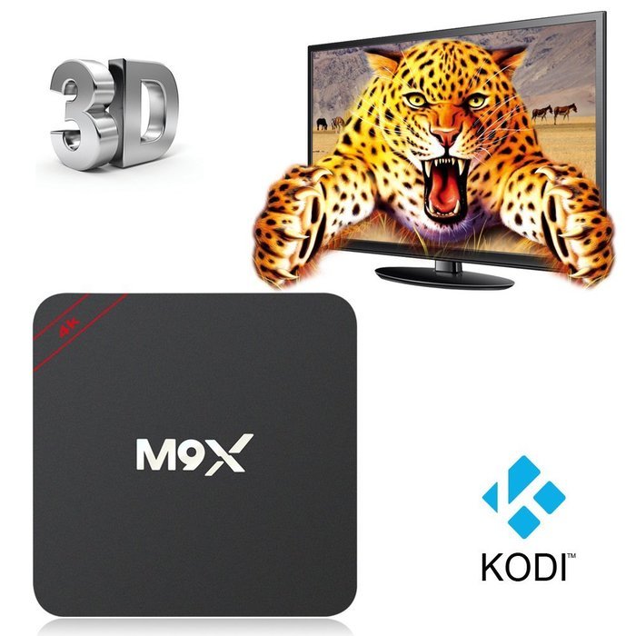 Padgene M9X Smart Android 5.1 Amlogic S905 TV Box and Game Player 2G+16G 4K Quad Core 64 Bit Kodi 16.1 Version... N2
