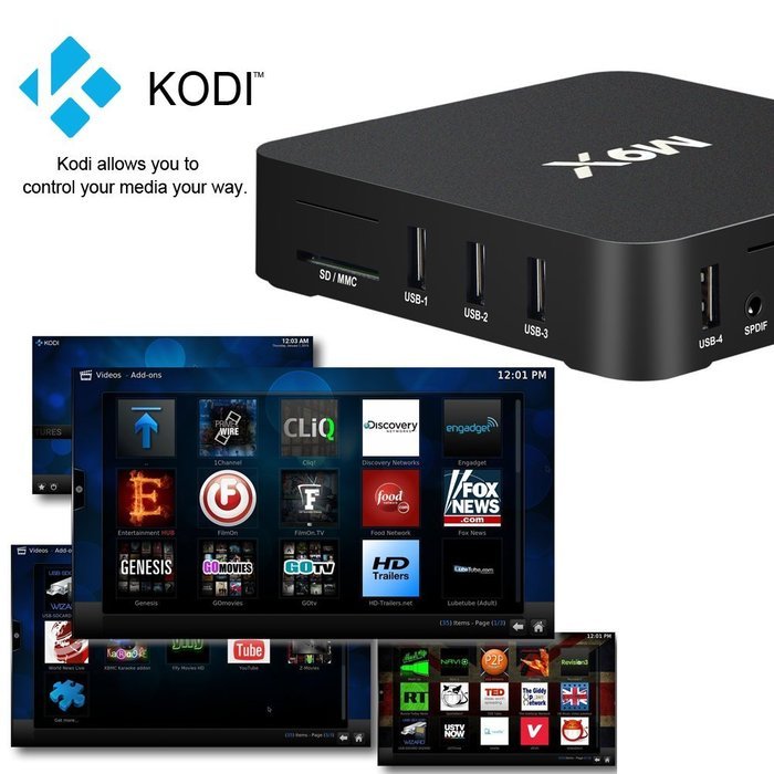 Padgene M9X Smart Android 5.1 Amlogic S905 TV Box and Game Player 2G+16G 4K Quad Core 64 Bit Kodi 16.1 Version... N3