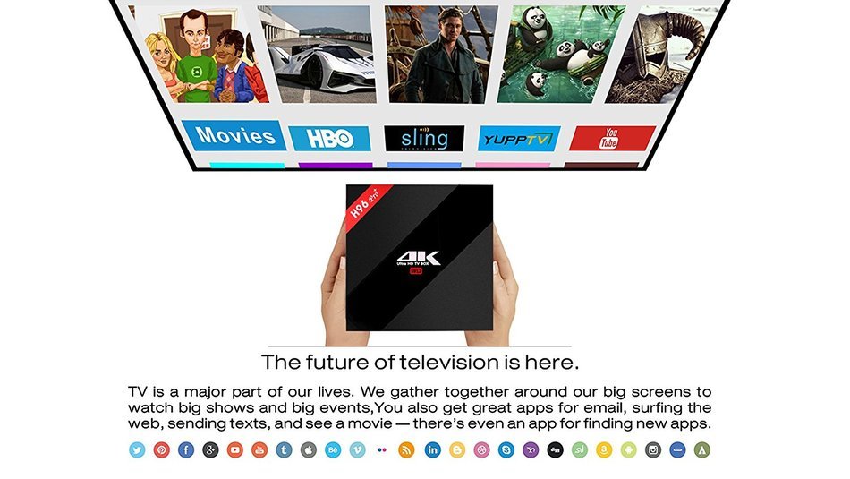 KUAK H96 PRO+ TV BOX Amlogic S912 Android 6.0 Kodi 16.1 octa Core 3GB 16GB Dual WiFi 2.4GHz 5GHz Bluetooth 4.1... N5