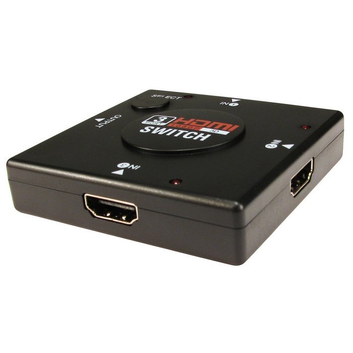 kenable HDMI 3D Mini Switcher 3 Devices to 1 TV Switch Box 3 Way Selector