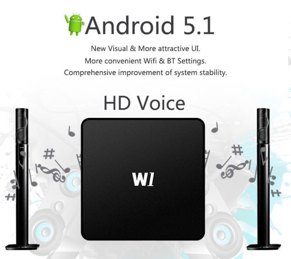 GBSELL W1 Amlogic S905 4K TV BOX Android 5.1 1G/8G KODI WIFI HDMI2.0 3D Miracast641076033280 N4