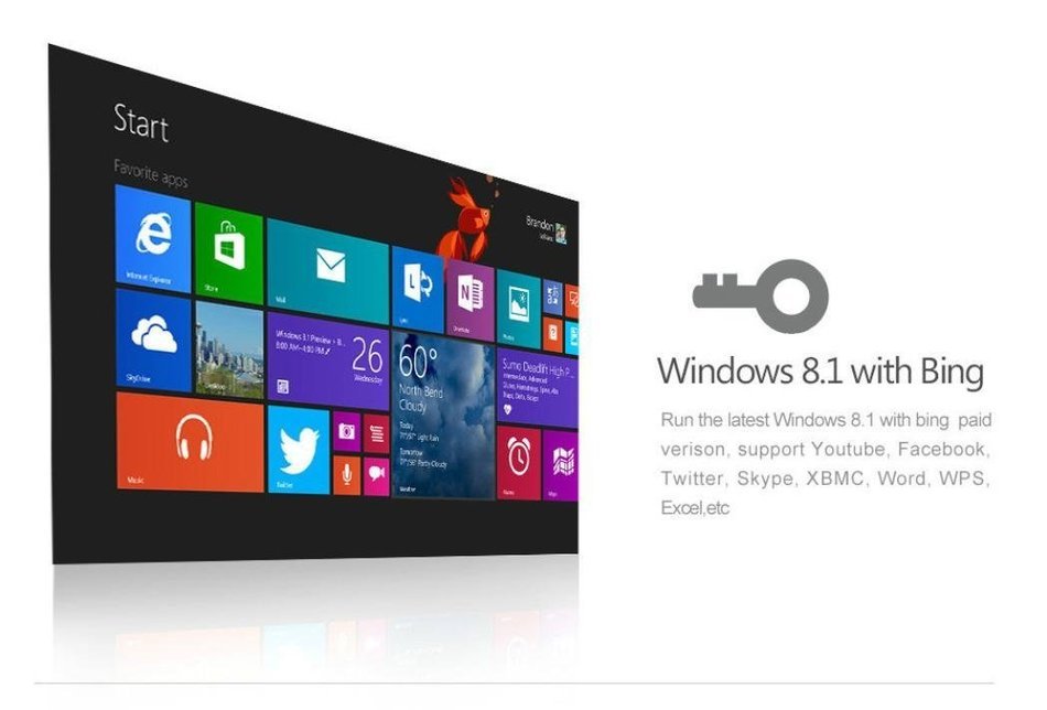 BESSKY Vensmile W10 Mini PC [64GB ROM] [2GB RAM] [Windows 8.1] OS 3000 mAh Quad Core Bluetooth 4.0 Wifi HD TV... N7