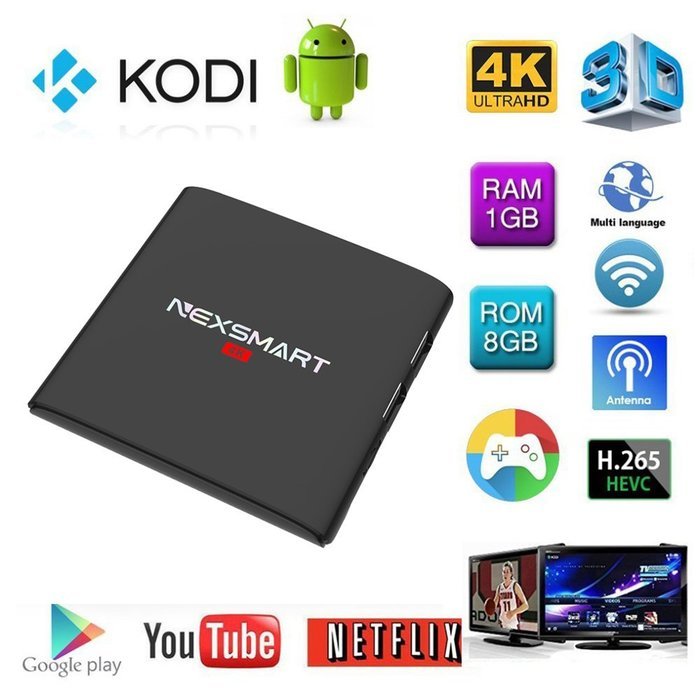 Edal 2017 New series NEXSMART D32 OTT TV Box 1+8GB RK3229 Android 5.1 KODI 16.1 Fully Loaded Support 4K Ultrawith...