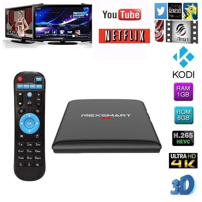 Edal 2017 New series NEXSMART D32 OTT TV Box 1+8GB RK3229 Android 5.1 KODI 16.1 Fully Loaded Support 4K Ultrawith... N4