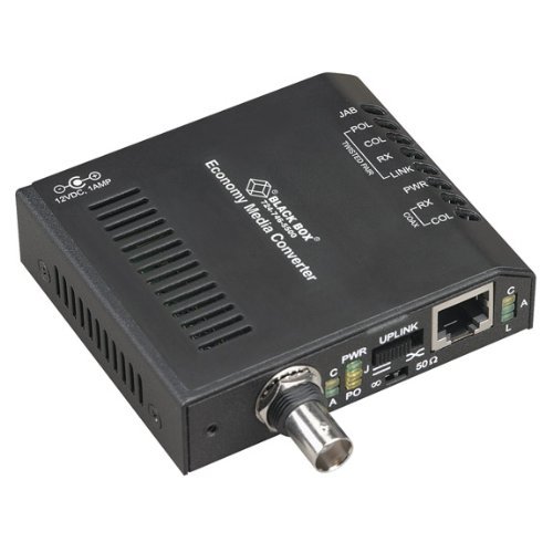 Crossover Media Converter, 10-Mbps, 10BASE-T to ThinNet, with 120-VAC Power Supply