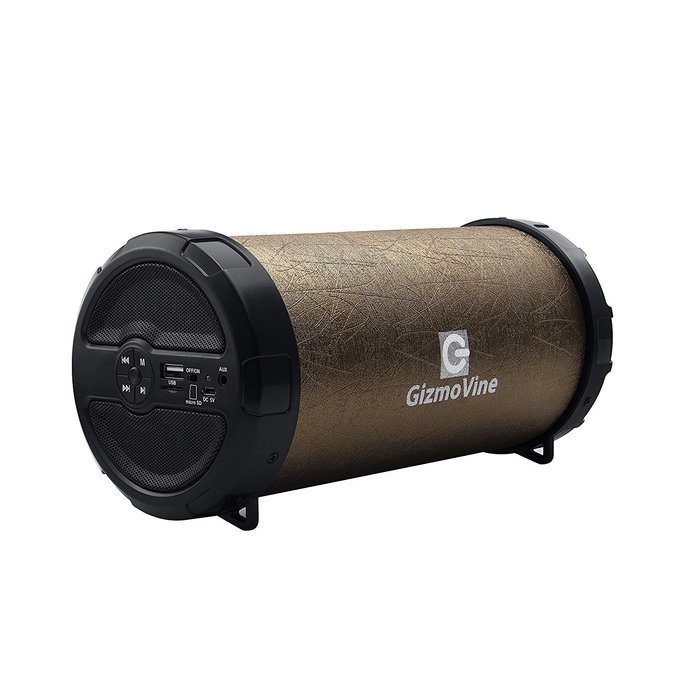 GizmoVine Bluetooth Wireless Stereo Speaker with Enhanced Bass , Support Aux-in , FM Radio , TF card , USB , Compatible... N21