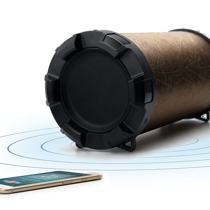 GizmoVine Bluetooth Wireless Stereo Speaker with Enhanced Bass , Support Aux-in , FM Radio , TF card , USB , Compatible... N23
