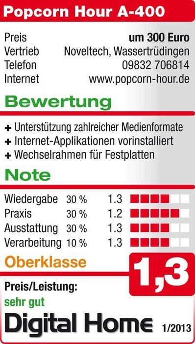 Popcorn Hour A-400 Network Media Jukebox N7