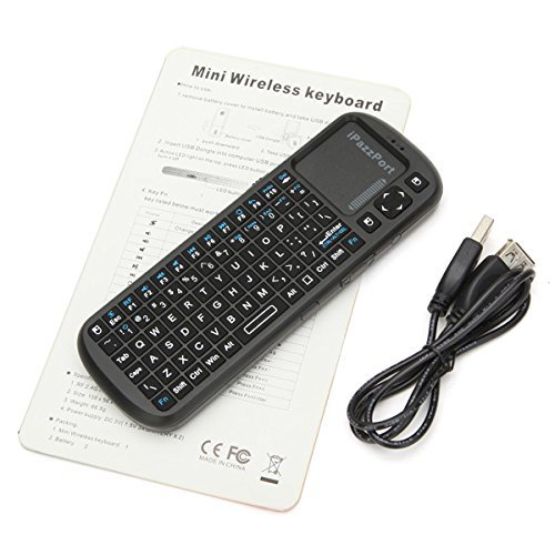 iPazzPort KP-810-19 2.4G RF Mini Wireless Keyboard Handheld Keyboard Touchpad With LED Light For Smart TV / PC N6