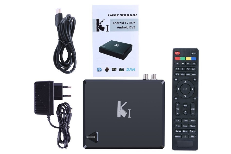 KⅠAmlogic S805 Quad core + DVB-S2 Android4.4 STB Hybrid DDRIII 1GB Memory 8GB Flash 2.4GWiFi HD Smart TV Box N3