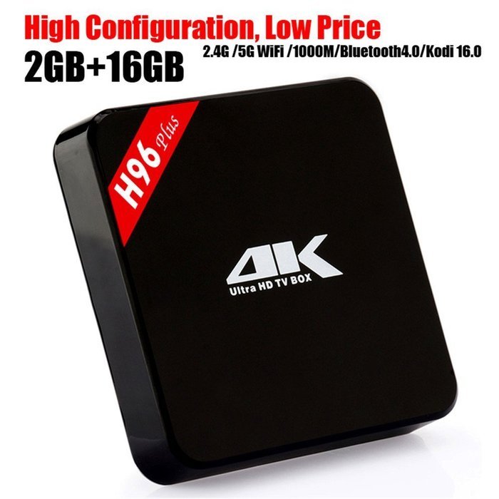 Flylion H96 Plus Android 5.1 Lollipop Smart TV BOX S905 Quad-Core Cortex-A53 Processor 2.0GHz 2GB/16GB Kodi 16.0... N2