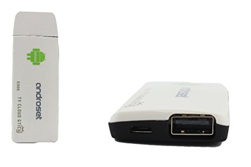 ANDROSET Quad-Core Android 4.2 Google TV Player Wi-Fi / HDMI (QUAD CORE E88 Android Cloud White) N4