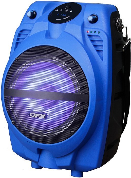 QFX PBX-710700BTL-BL Portable Bluetooth Party Speaker, Blue