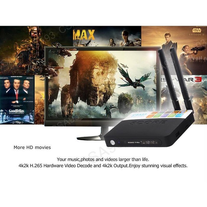 2017 New Arrival Epteam 3GB DDR3 Smart TV BOX CSA93 Android 6.0 32GB EMMC Amlogic S912 Octa core Cortex-A53 Kodi... N7